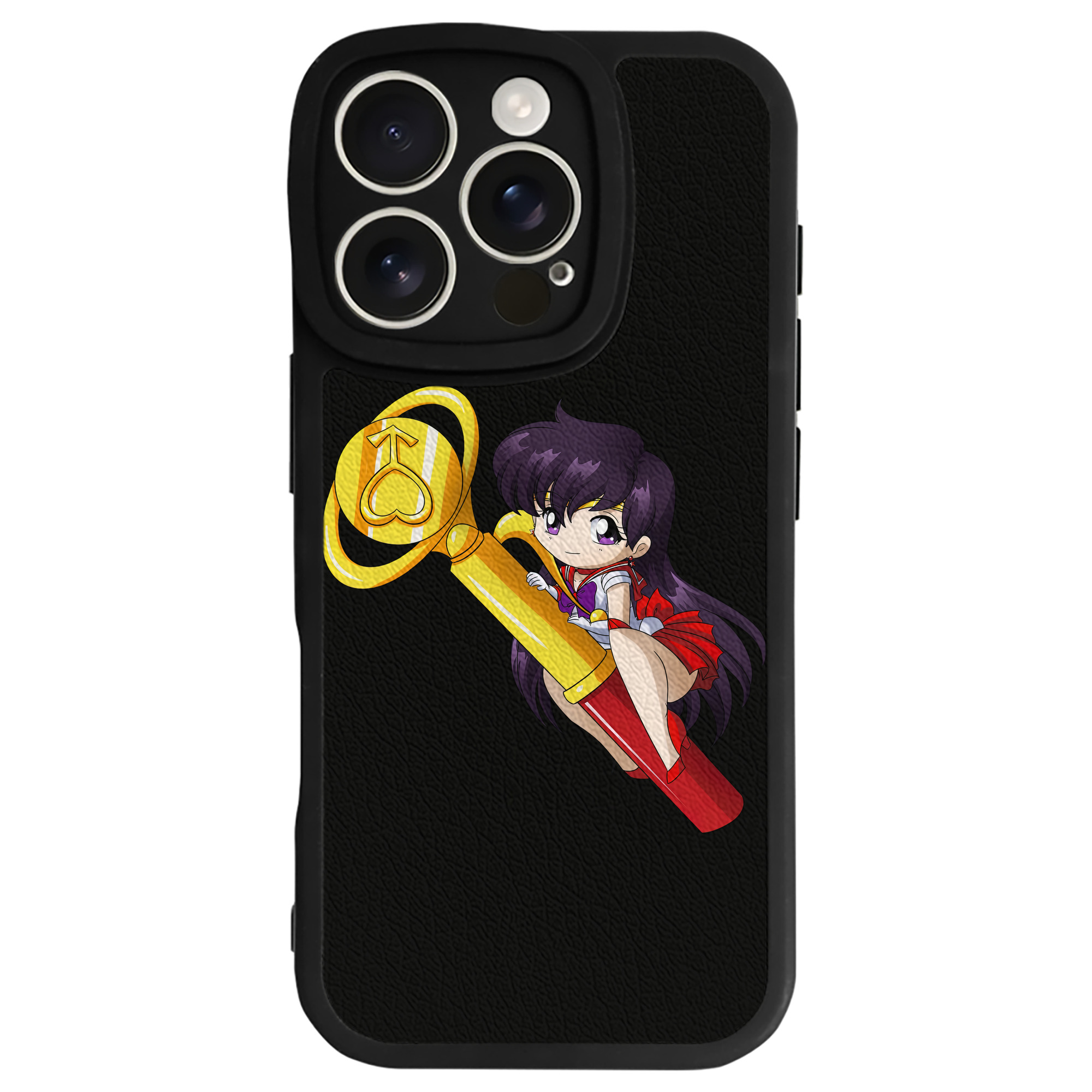 （画像用） 美少女戦士セーラームーン 火野レイ ひの レイ Sailor Moon Hino Rei （セーラーマーズ,Sailor Mars） 【iPhone 16シリーズ対応】シリコンスマホケース（レザー調） 材質：シリコン